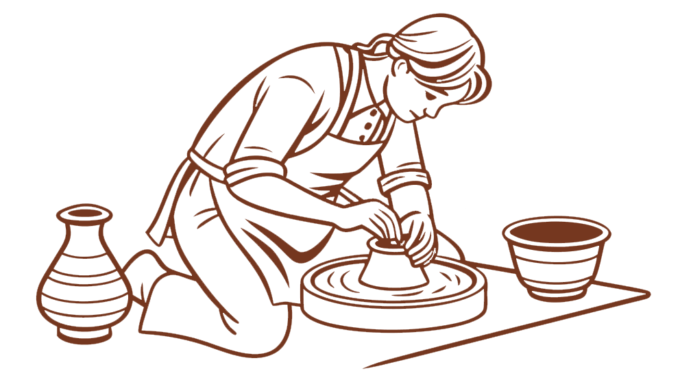 Artisan Crafting Pottery